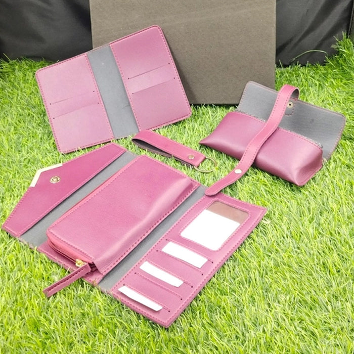Personalized Ladies Clutch Combo 4 IN 1 - Wine