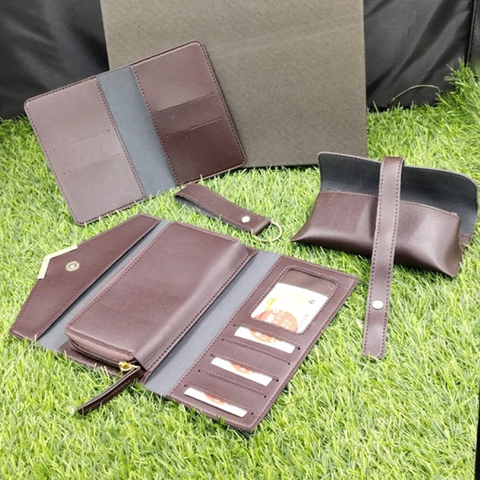 Personalized Ladies Clutch Combo 4 IN 1 Brown