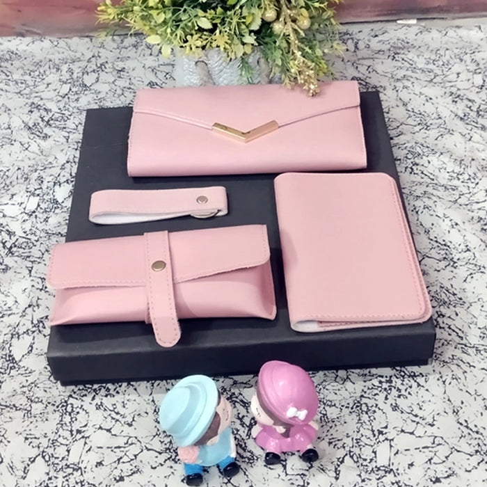 Personalized Ladies Clutch Combo 4 IN 1 Pink