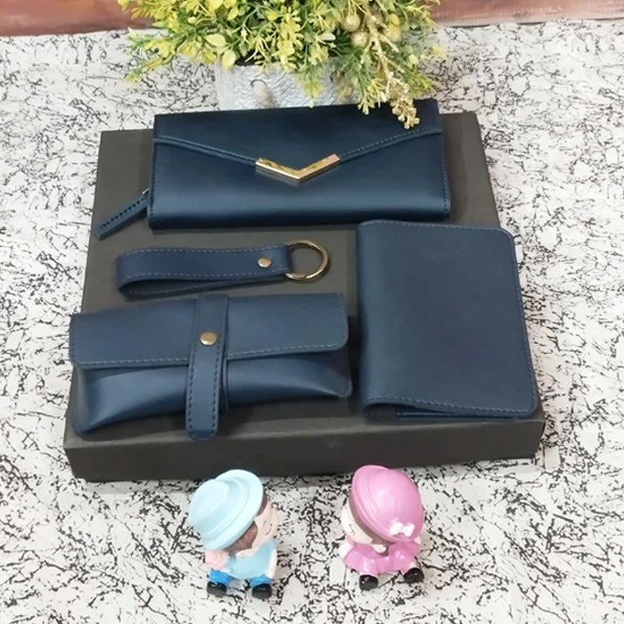Personalized Ladies Clutch Combo 4 IN 1 Blue