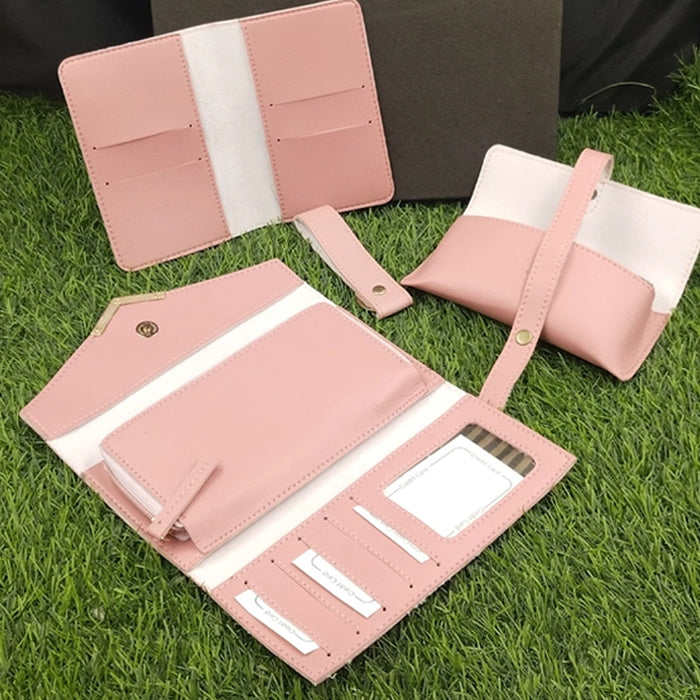 Personalized Ladies Clutch Combo 4 IN 1 Pink