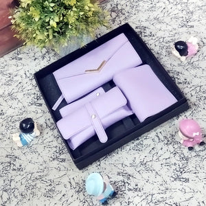 Personalized Ladies Clutch Combo 4 IN 1 Purple