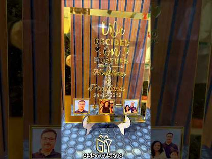 Customized Acrylic Fingerprint Couple Frame – Unique Wedding & Anniversary Gift (21 cm X 29.7 cm, Transparent)