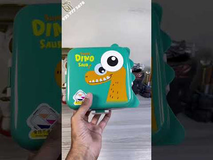 Personalized Cartoon Dino Saur Kids Double-Layer Leakproof Stainless Steel Bento Lunch Box (6656)