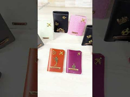 Personalized Premium Vegan Leather Passport Cover - Red