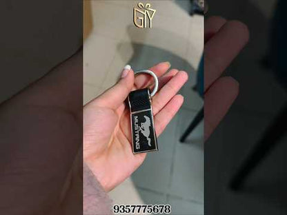 M542 Personalized Key Ring – Sleek Metal with Vegan Leather Finish