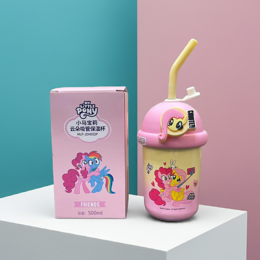 Personalized My Little Pony 500ml Insulated Steel Tumbler with Steel Straw – SUS 316 – (MLP JDH032Y)