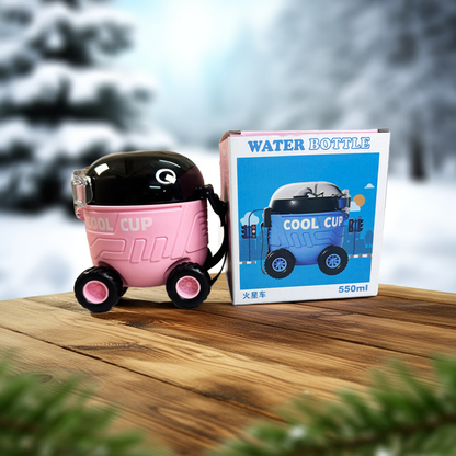 🚗 Cool Cup Car Water Bottle – 550ml with Straw for Kids 🧃