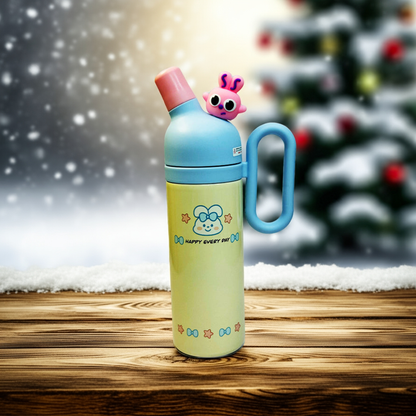 Happy Every Day Personalized 800ml Stainless Steel Vacuum Bottle with Straw