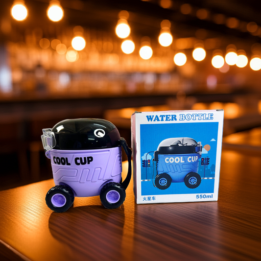 🚗 Cool Cup Car Water Bottle – 550ml with Straw for Kids 🧃