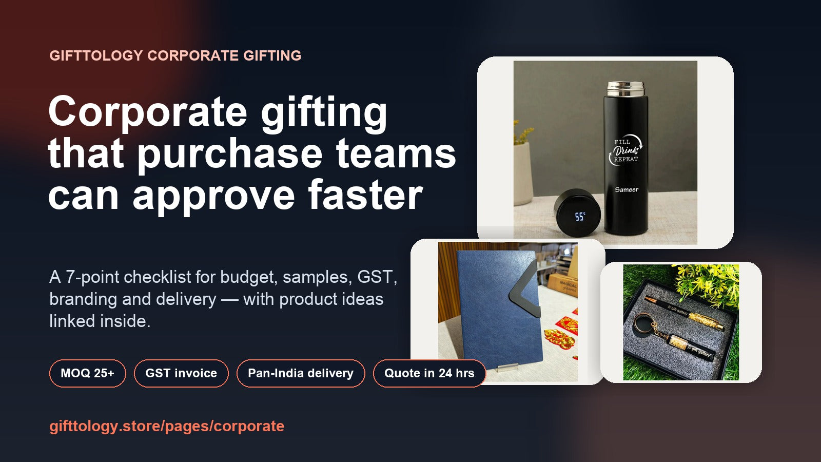 Corporate gifting checklist for purchase teams with branded gift kit options